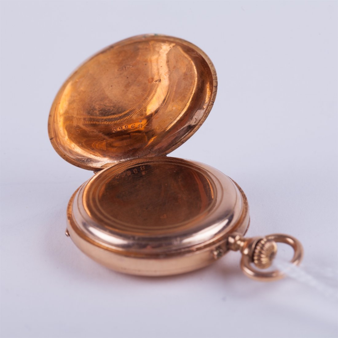 Open face gold pocket watch. — image 3