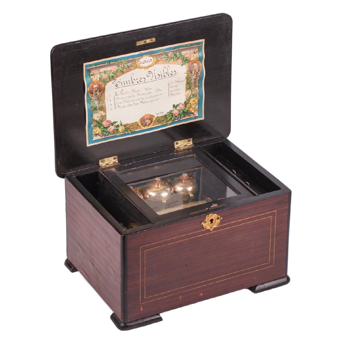 Antique music box with the bells — image 1