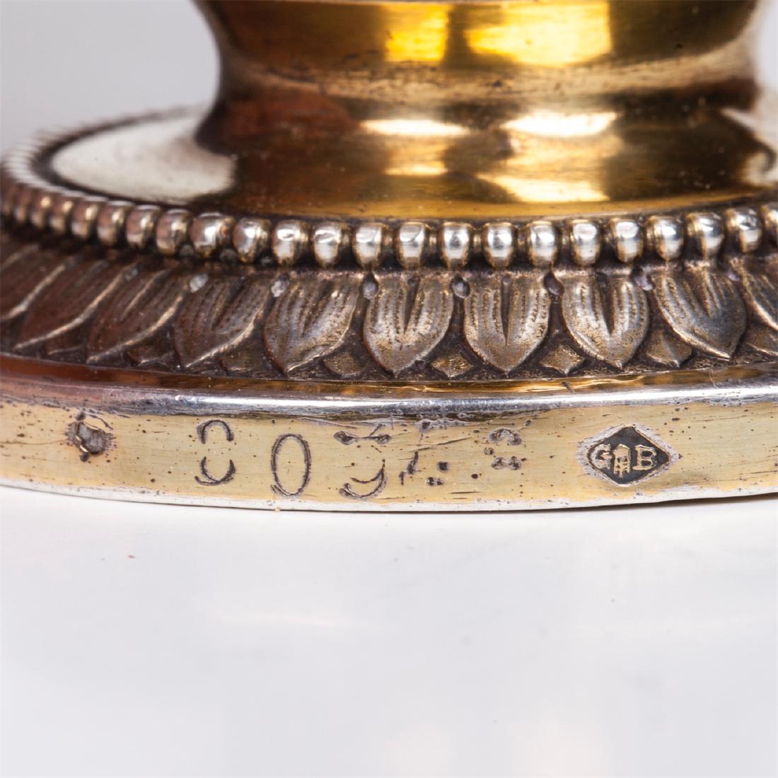 Antique silver and blue porcelain sugar powder — image 7