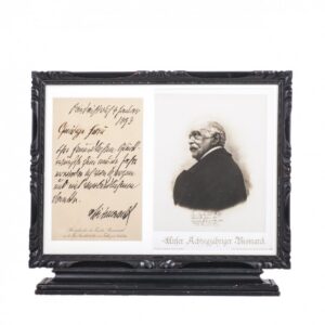 Frame with autograph letter of Bismarck and his — image 1