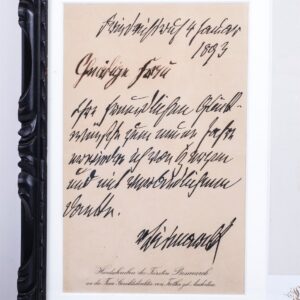 Frame with autograph letter of Bismarck and his — image 2