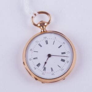 Open face gold pocket watch. — image 1