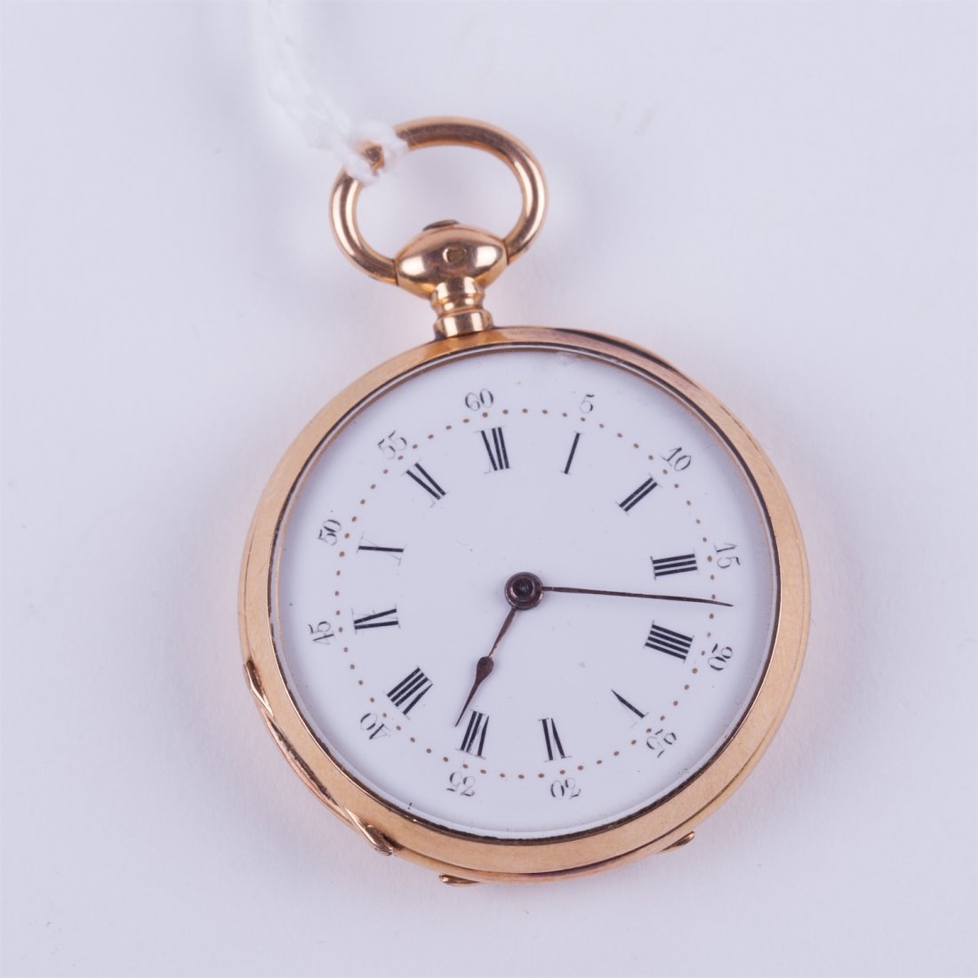 Open face gold pocket watch. — image 1