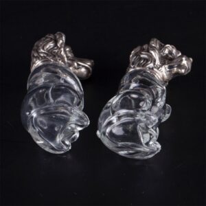 Antique pair of salt and pepper shakers. 1920-40. — image 4