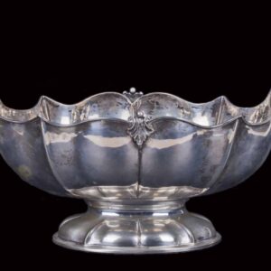 Huge antique silver fruit bowl — image 1
