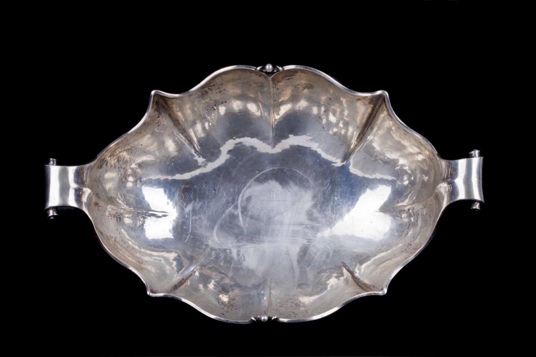 Huge antique silver fruit bowl — image 3