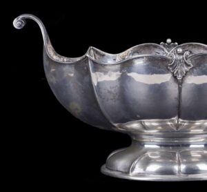 Huge antique silver fruit bowl — image 6