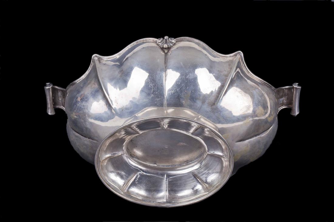 Huge antique silver fruit bowl — image 7