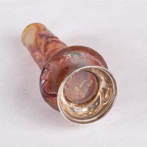 Antique French Daum Nancy vase with cast silver base — image 5