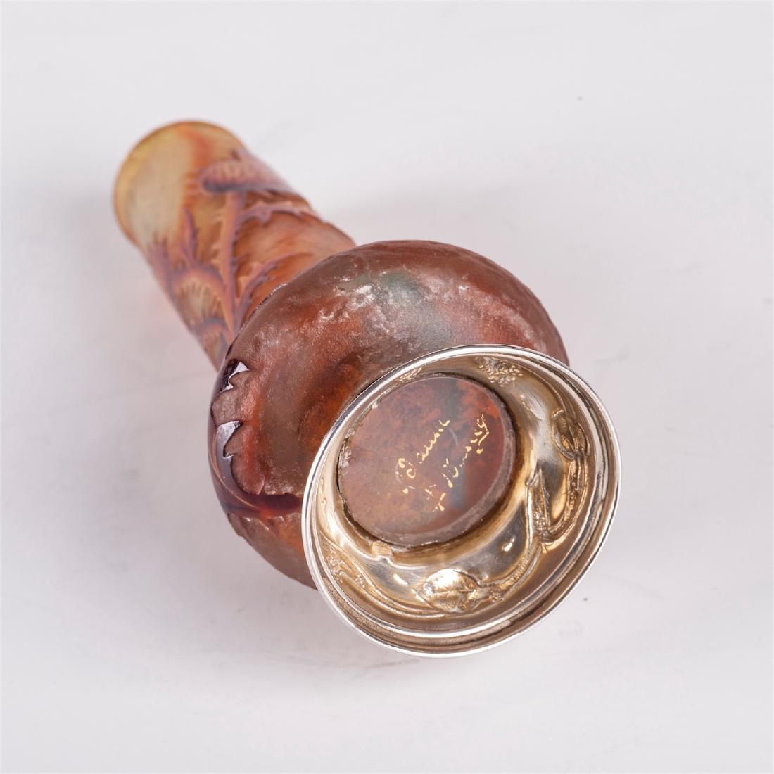 Antique French Daum Nancy vase with cast silver base — image 5