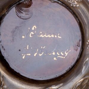 Antique French Daum Nancy vase with cast silver base — image 6