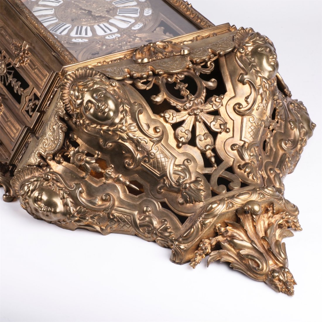 Antique huge beautiful bronze wall clock — image 2
