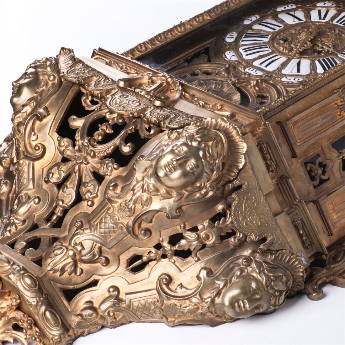 Antique huge beautiful bronze wall clock — image 3