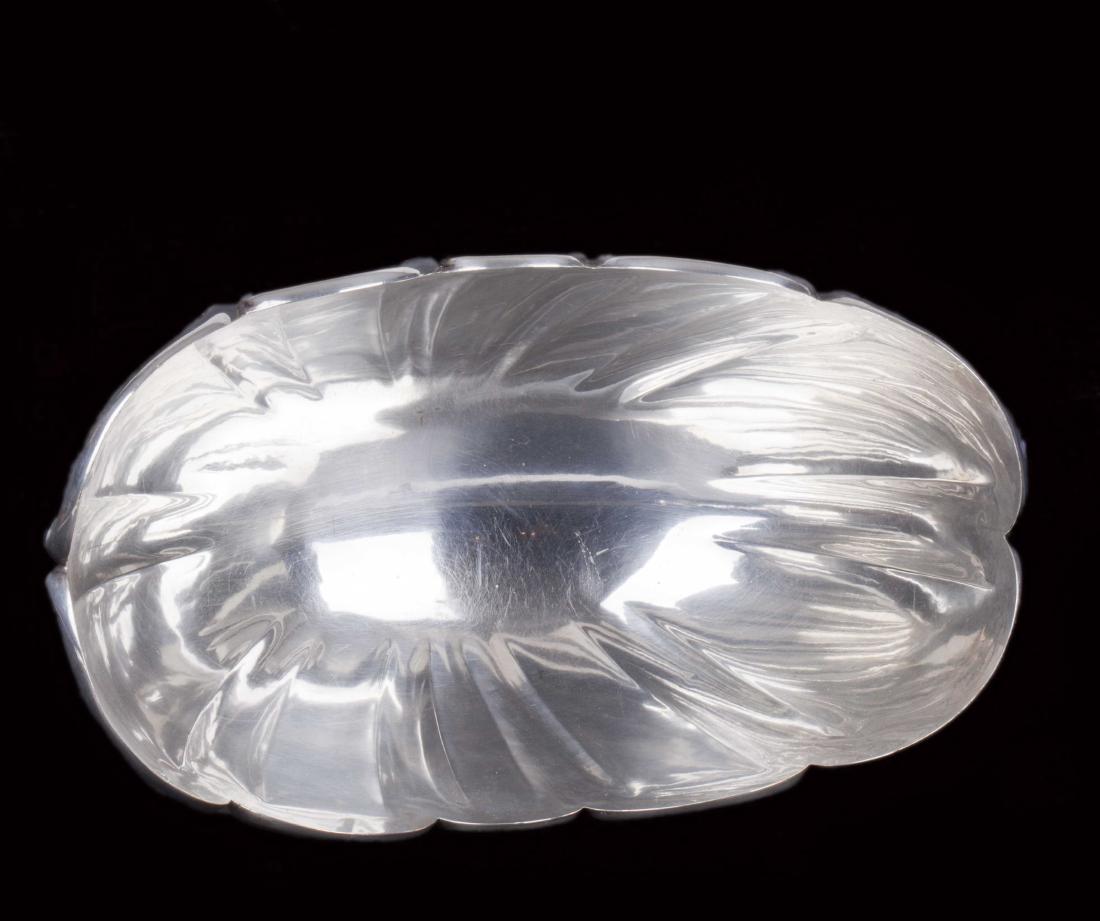 Italian massive silver fruit bowl with a tray — image 6