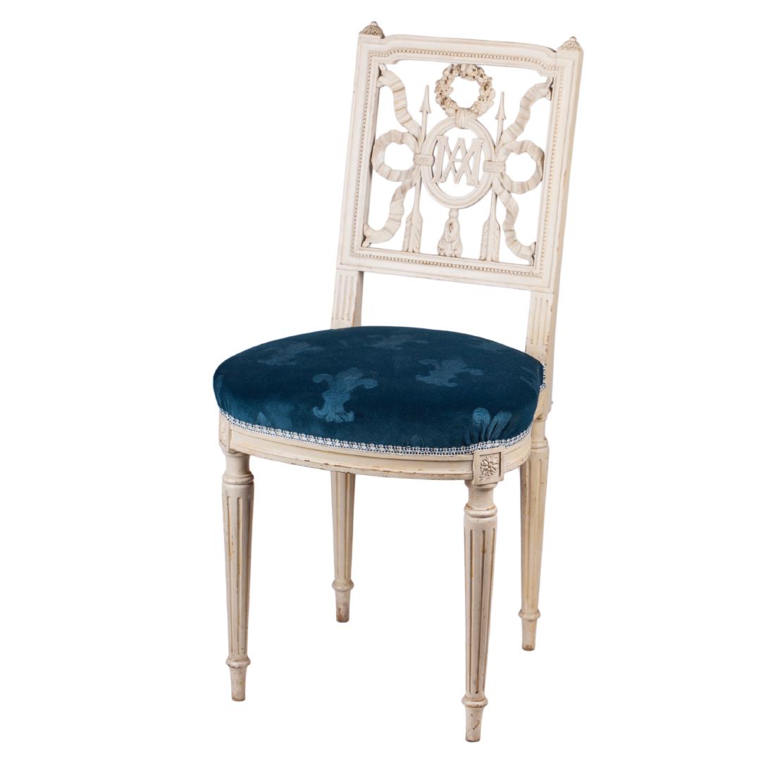 18th century French chair with Marie Antoinette — image 1