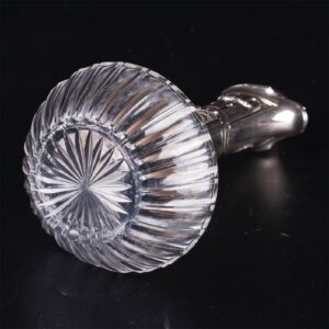 Antique crystal decanter with silver inserts — image 5