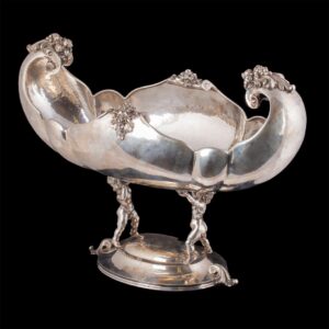 Massive Italian silver centerpiece on putti legs — image 2
