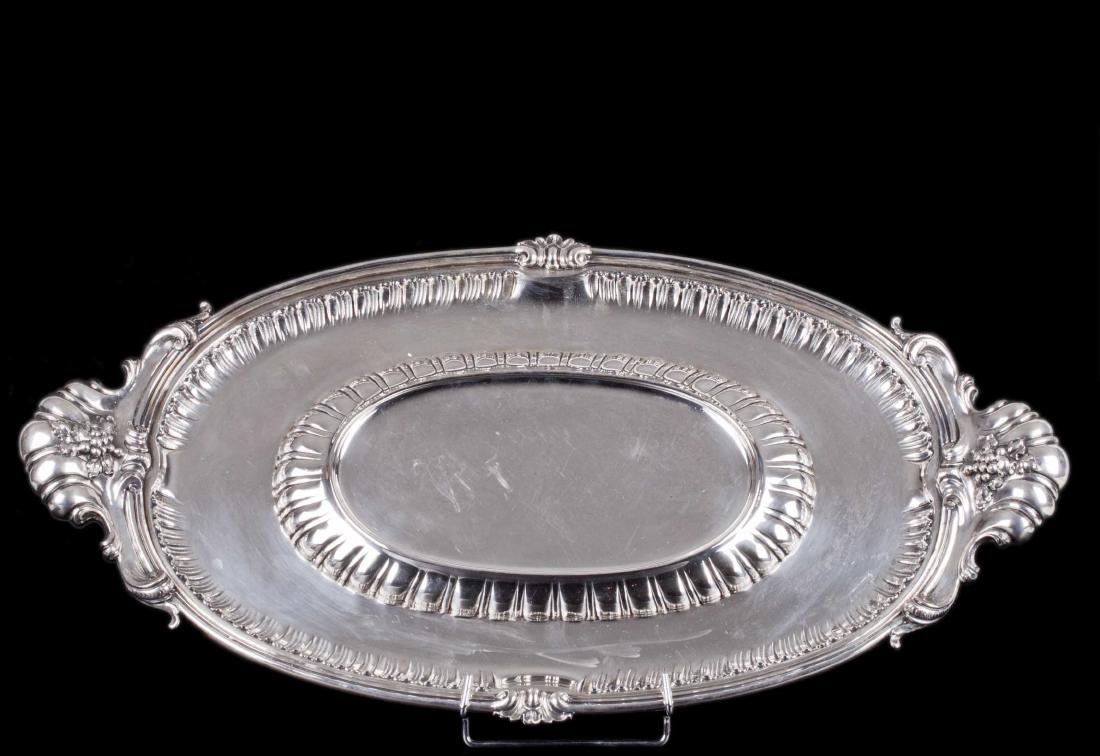 Big silver serving dish/centerpiece in a 3 pieces — image 2