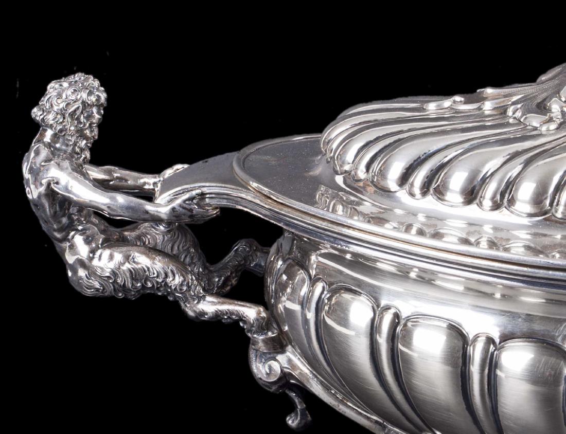 Big silver serving dish/centerpiece in a 3 pieces — image 3