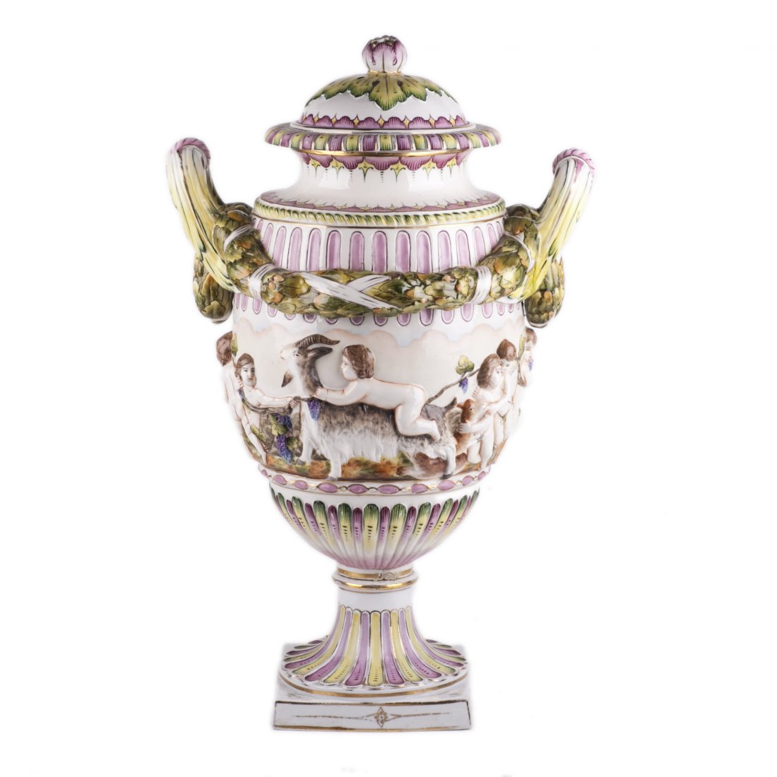 Huge antique porcelain vase with painting — image 1