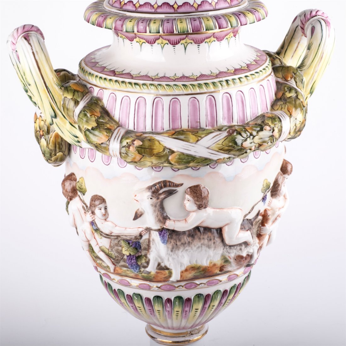 Huge antique porcelain vase with painting — image 2