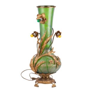 Huge Art Nouveau Loetz lamp vase — image 1