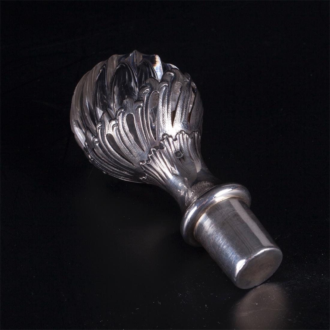 Antique French silver mounted decanter — image 5