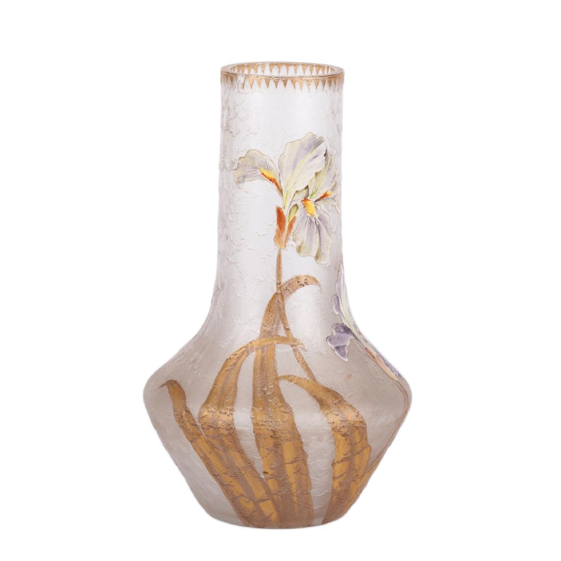 Mont Joy enameled glass vase — image 1