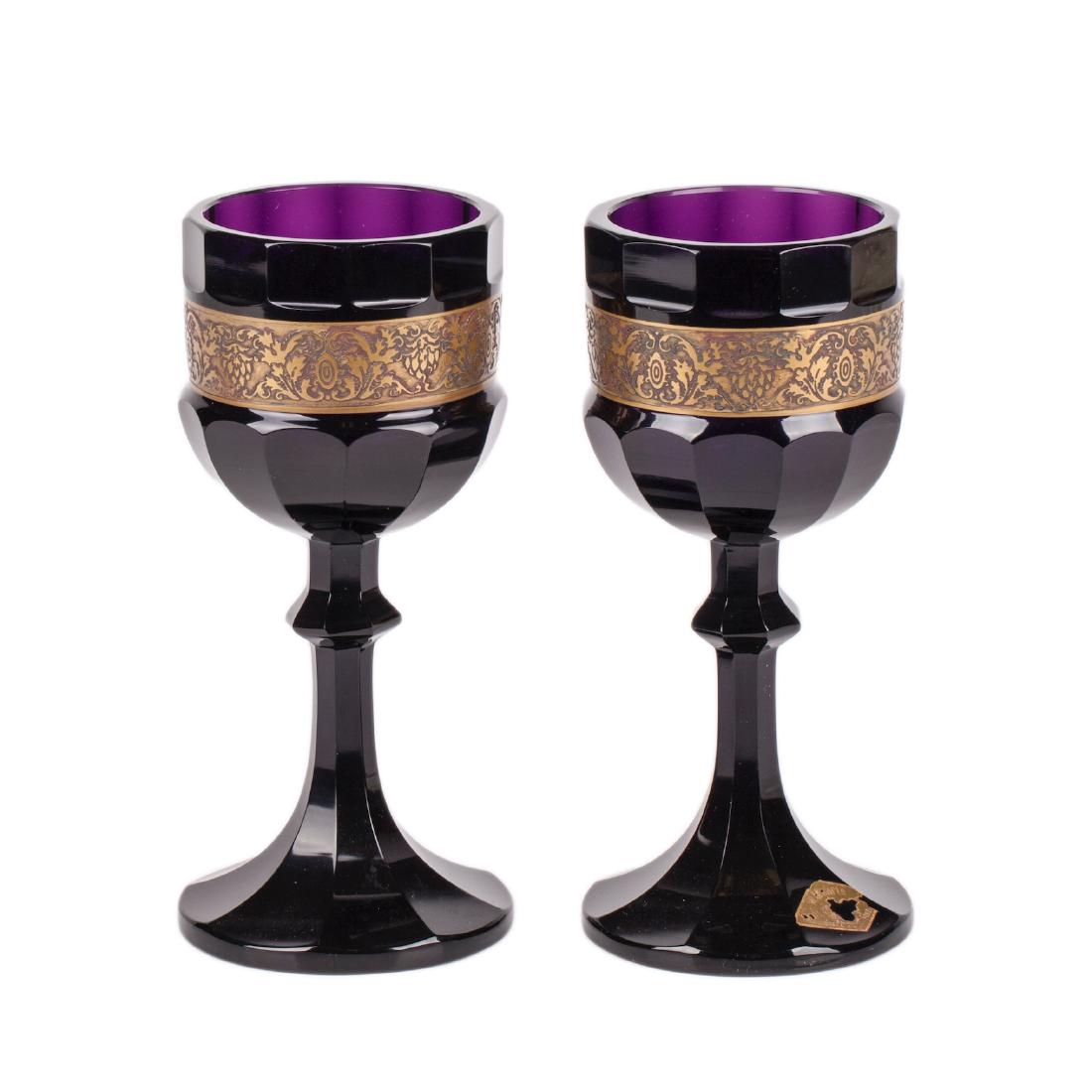 Antique Moser a pair of glasses — image 1