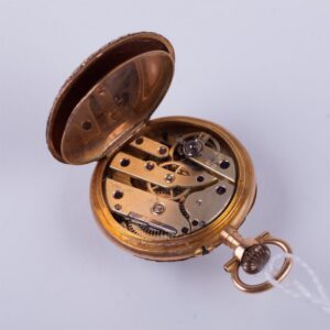 Open face case gold Le Coulre pocket watch. — image 5