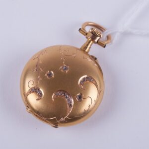 Gold "Le Coulre" pocket watch. — image 1