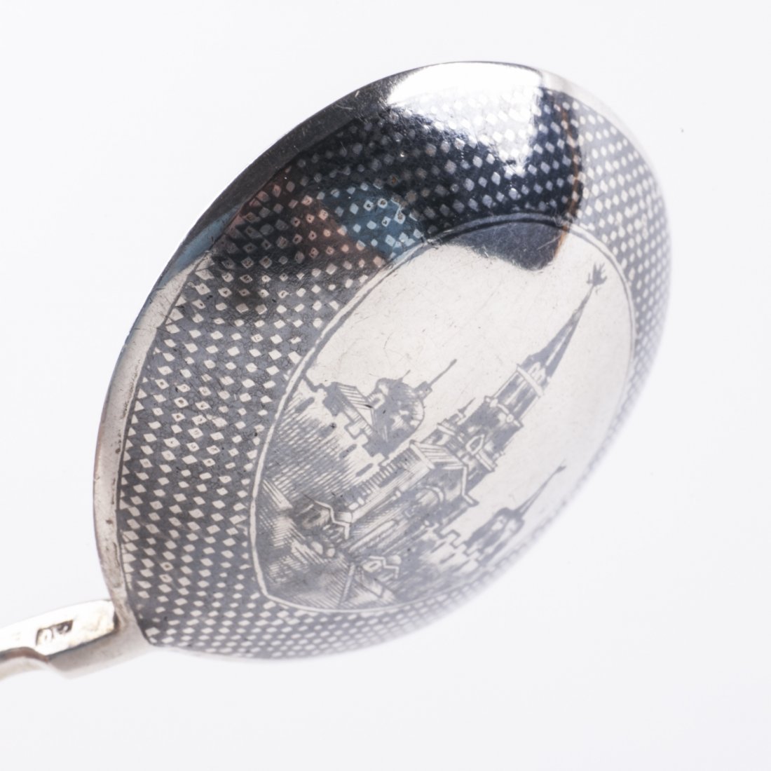 Russian silver jam spoon with depiction of Moscow — image 2