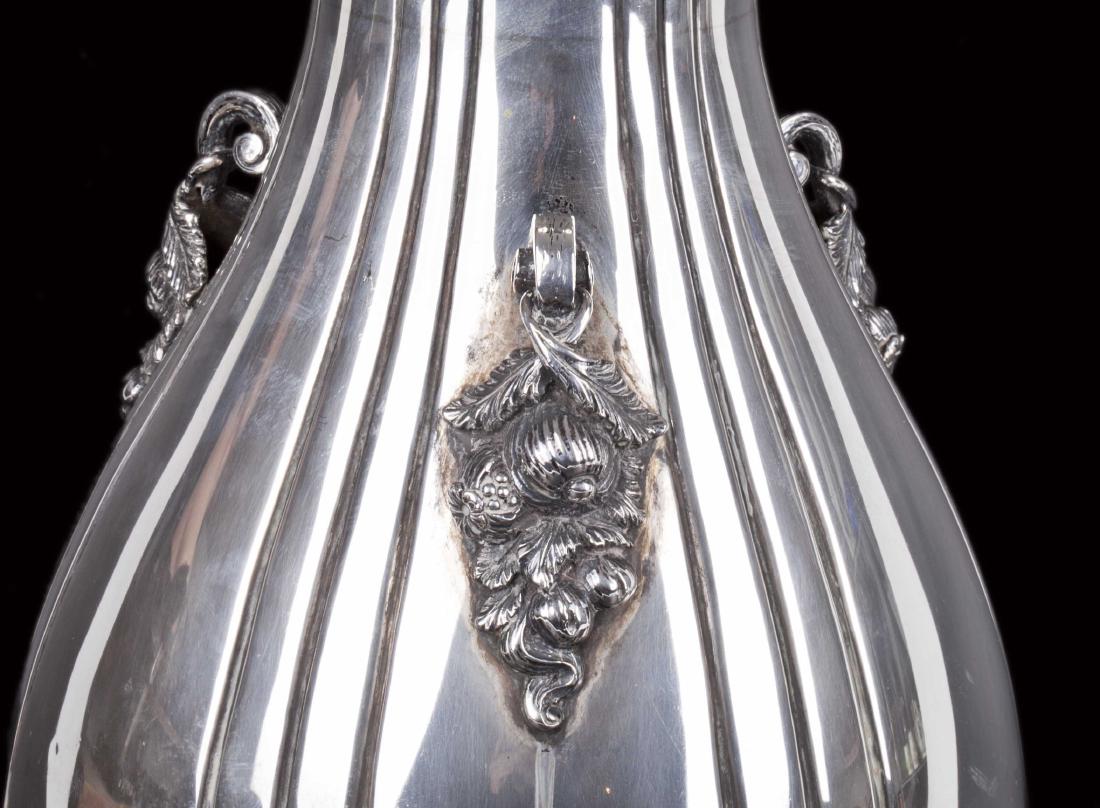 Beautiful Italian silver vase with flower motive — image 6