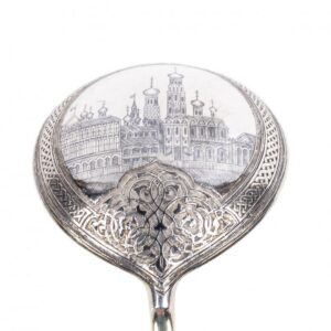 Russian silver jam spoon with depiction of Moscow — image 1