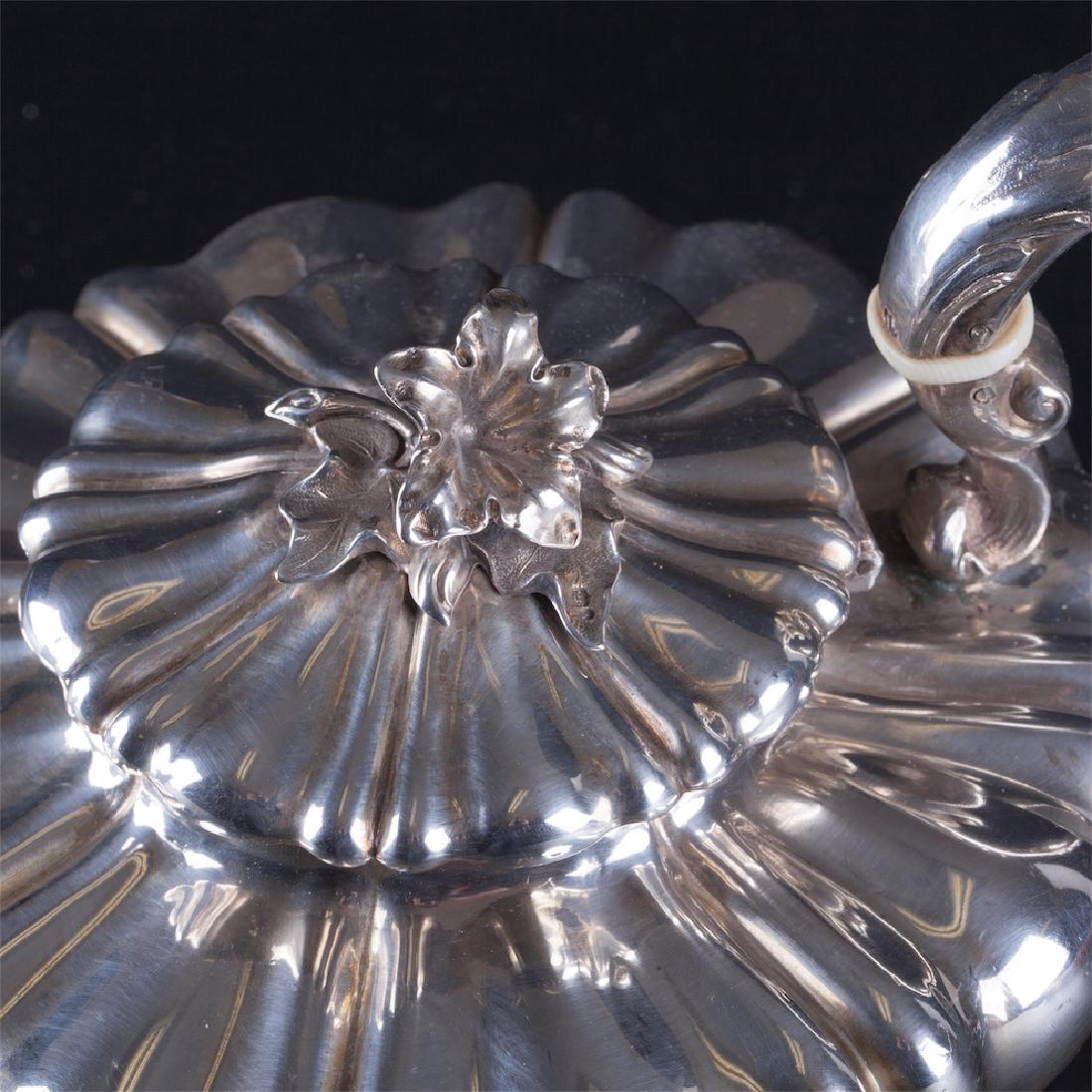 Antique English silver tea pot — image 2