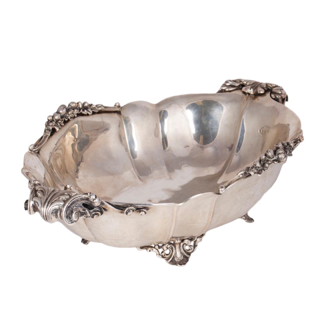 Massive Italian silver serving vase on legs — image 2