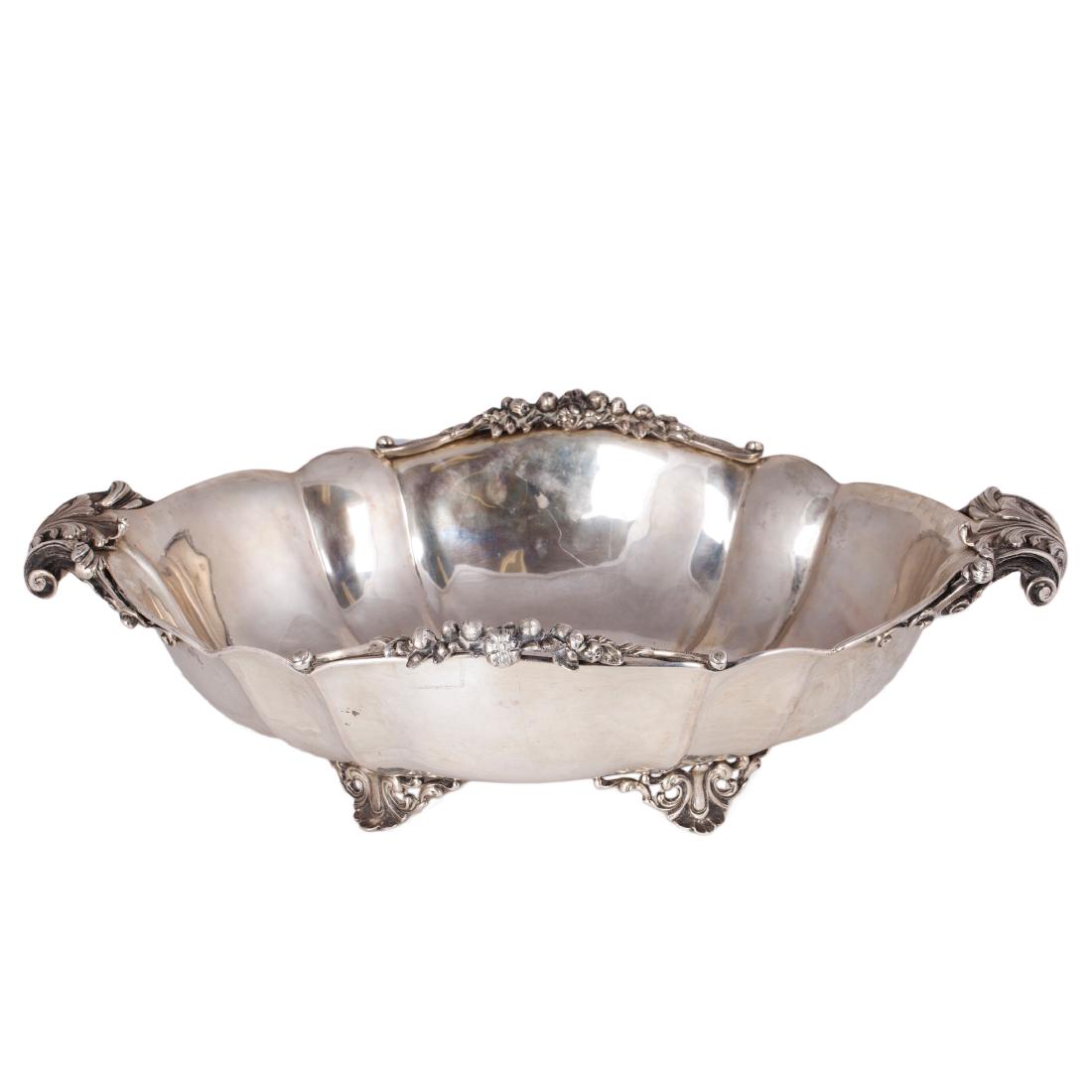 Massive Italian silver serving vase on legs — image 3