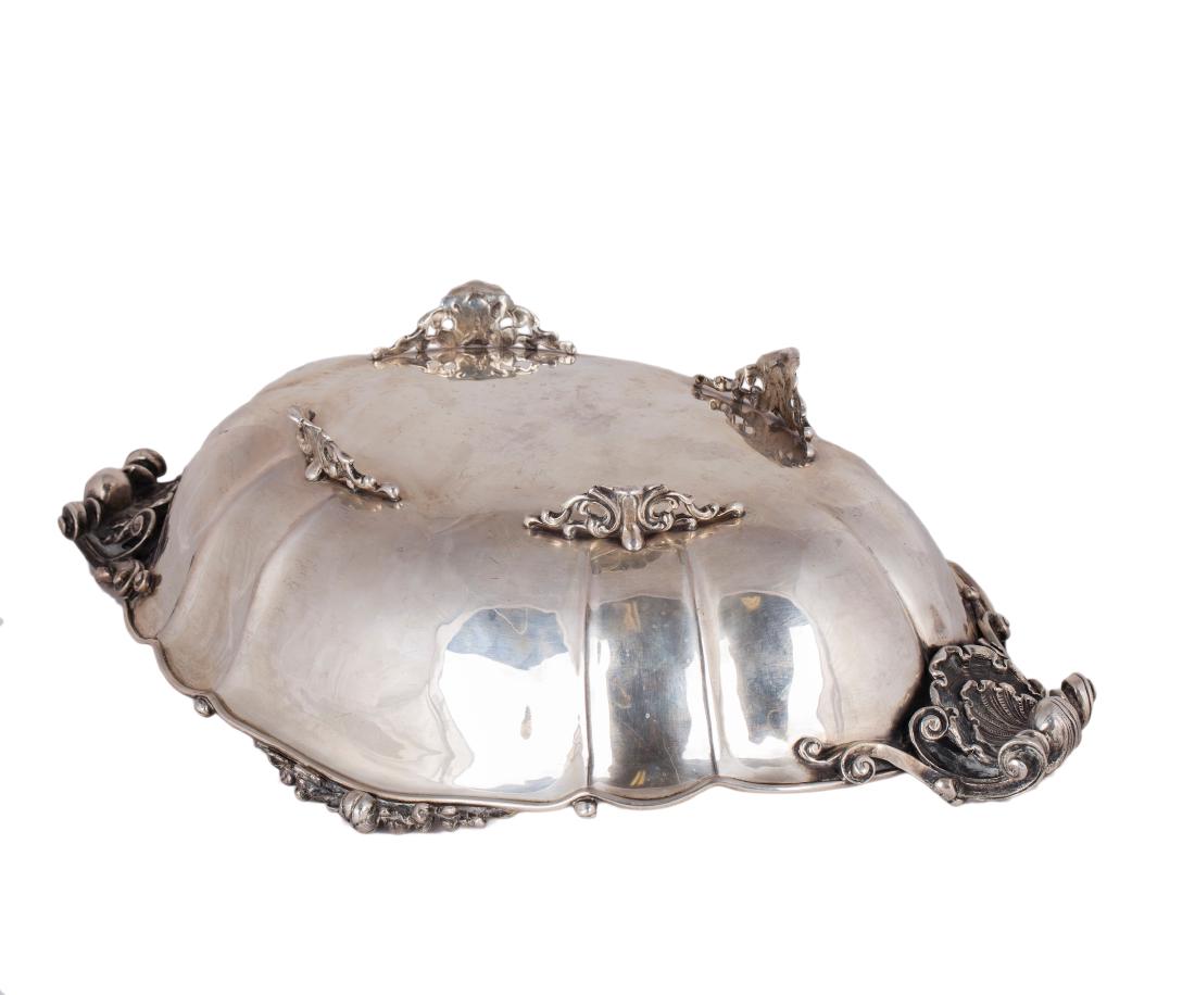 Massive Italian silver serving vase on legs — image 5