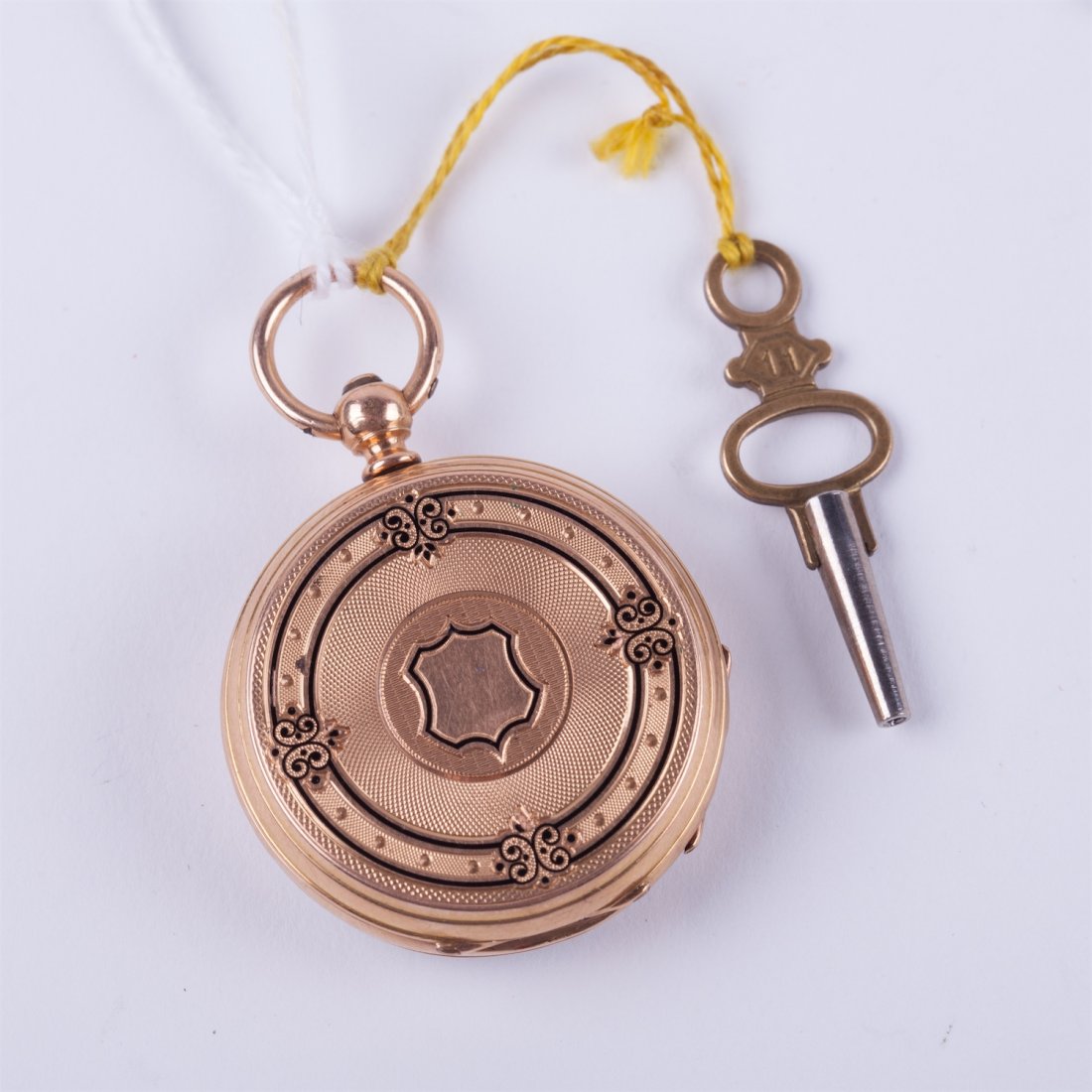 Open face case gold pocket watch — image 2