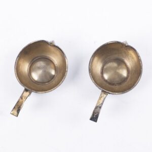 Russian silver enamel pair of kovshs — image 5