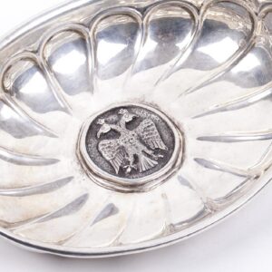 Antique silver kovsh with double-headed eagle — image 3