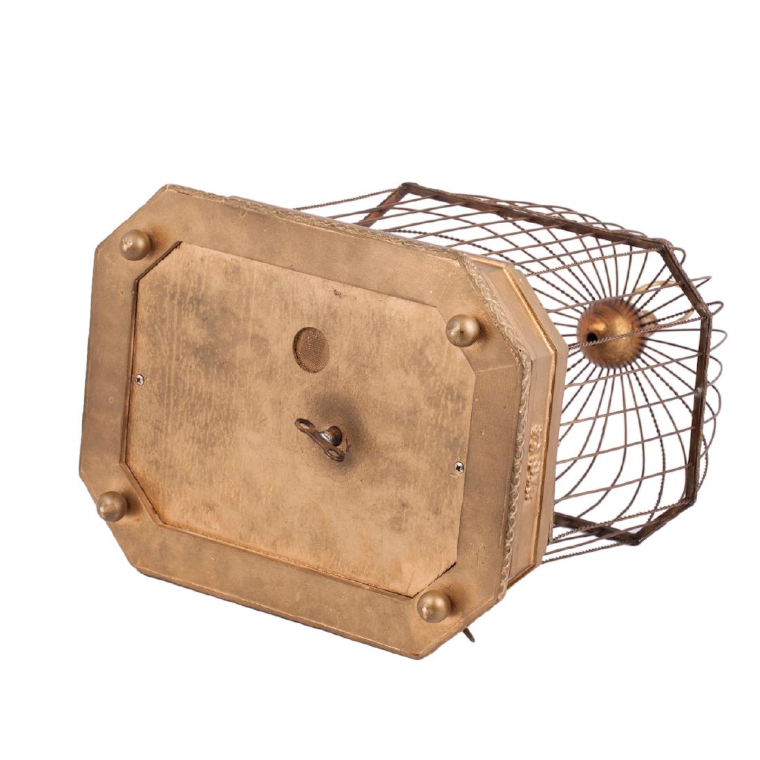 Musical antique cage with three birds in it — image 5