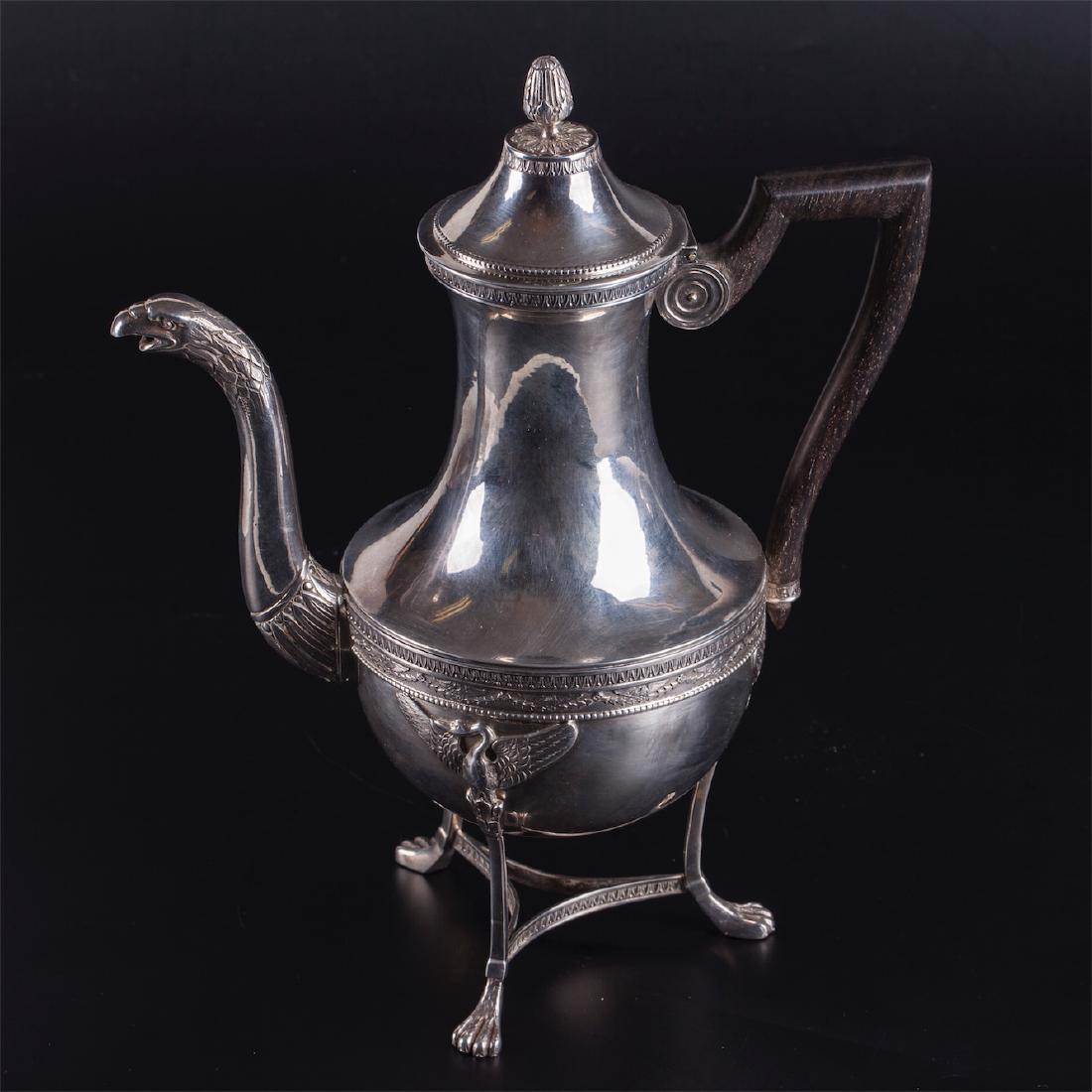 Antique French silver coffee set of 3 parts — image 3