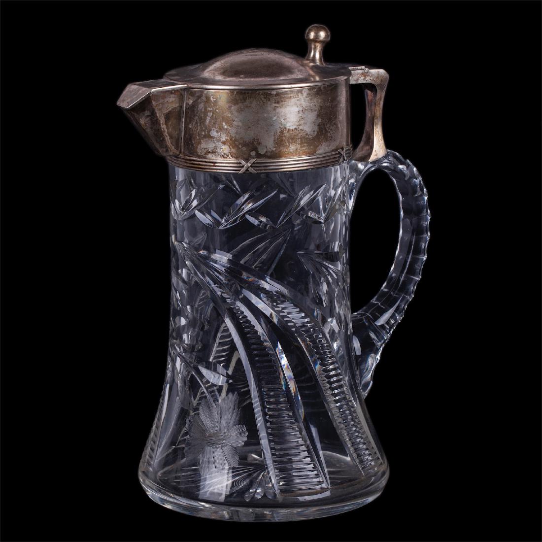 Huge Estonian silver mounted decanter — image 1