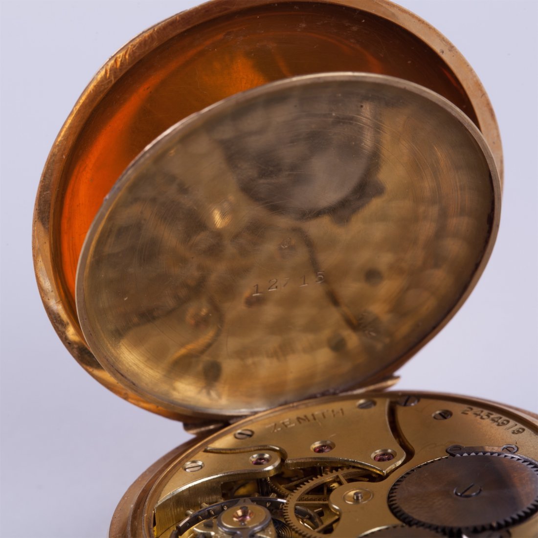 Open face gold pocket watch "Zenith". — image 6