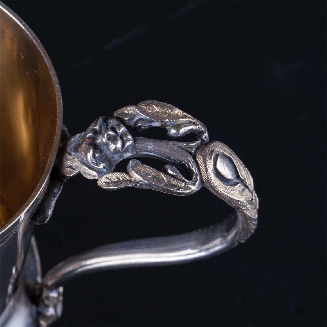 Magnificent antique silver cup applied with a bug — image 3
