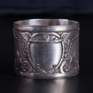 Antique French engraved silver napkin ring — image 3