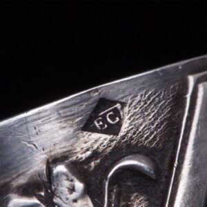 Antique French engraved silver napkin ring — image 6