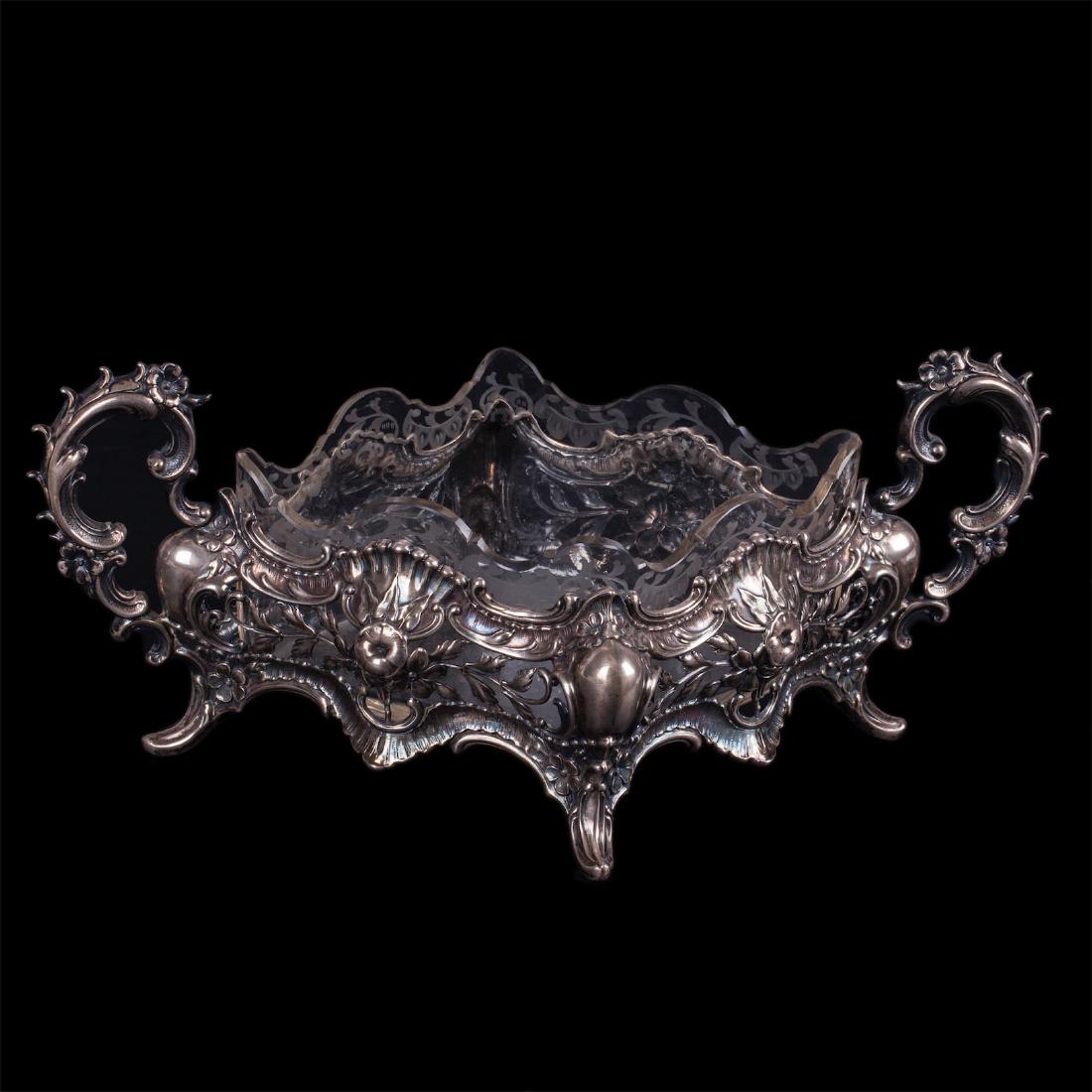 Antique jardiniere with floral motives — image 1
