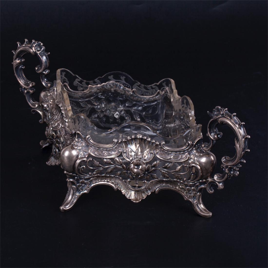 Antique jardiniere with floral motives — image 2